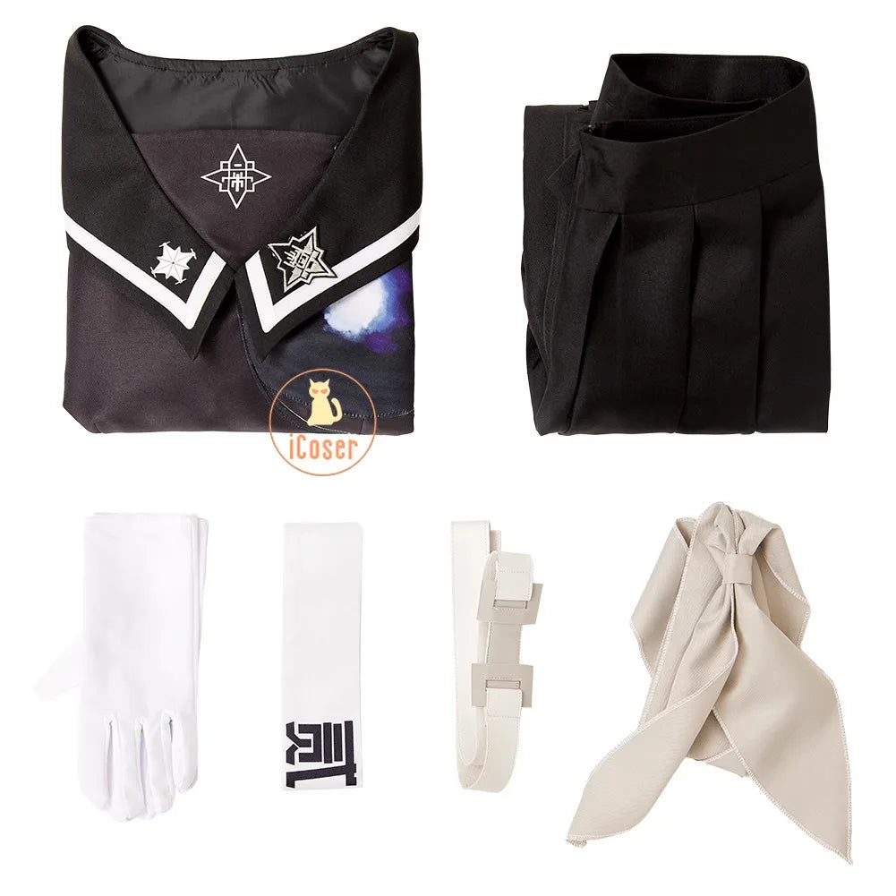 iCoser Hiruko Shizuhara Cosplay Costume Dress The Hundred Line Battle Uniform Last Defense Academy Halloween Party Women Girls
