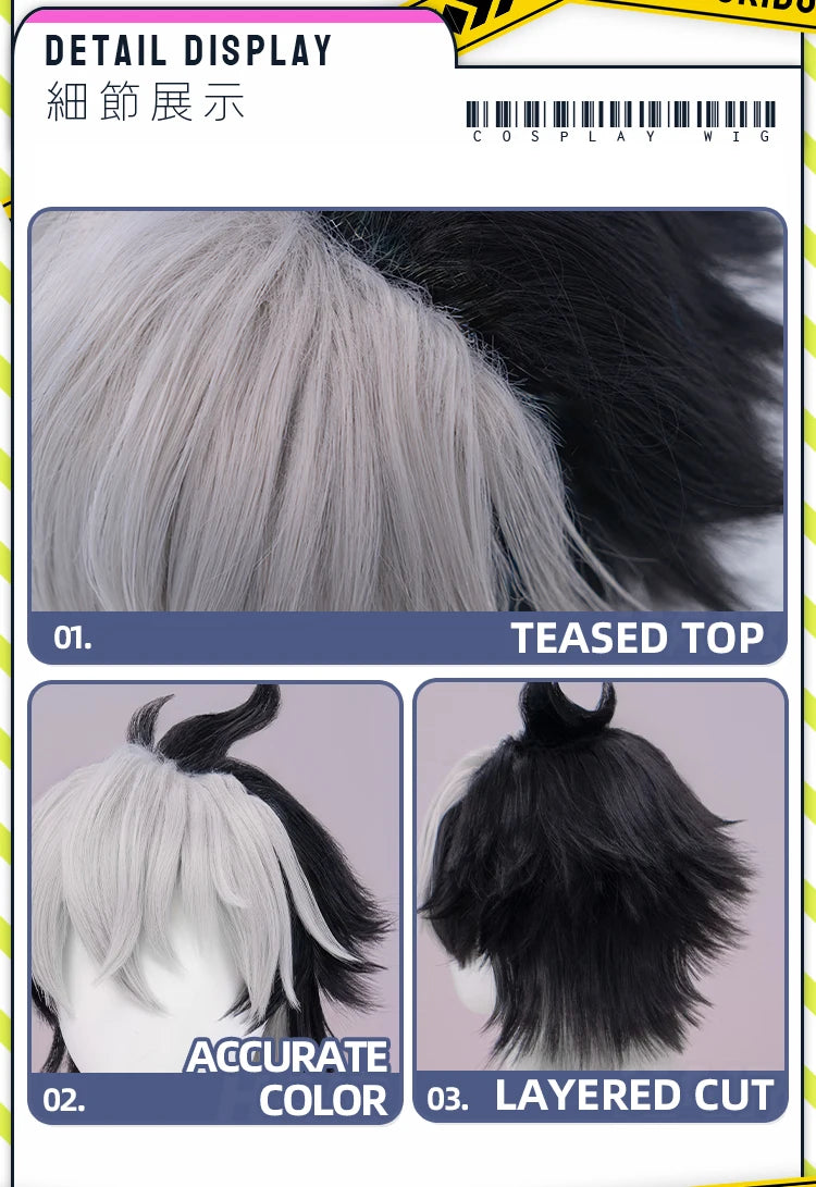 IN STOCK Komano Manato Lighter Wig Game Zenless Zone Zero Cosplay DokiDoki 32cm Short Hair ZZZ Sons of Calydon Cosplay Free Wig