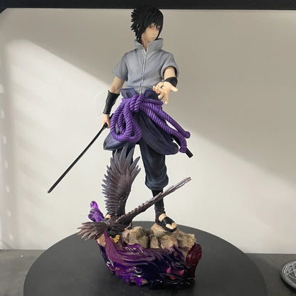 Anime Naruto Shippuden Figurine Naruto Uzumaki Uchiha Sasuke Action Figure 38cm PVC Toy Statue Collection Model Birthday Gifts