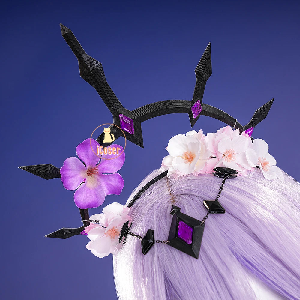 Honkai Star Rail Castorice Cosplay Costume Wig Dress Headwear Luminous Props Halloween Party for Women Girls Carnival Cos iCoser