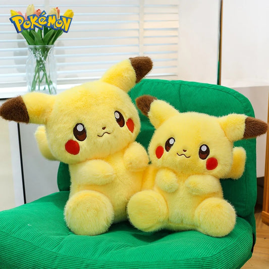 35/45/60CM Pikachu Pokémon Plushie Cartoon Anime Kawaii Peluche Comfortable Soft Doll Cushion Children Room Decoration Toy Gift
