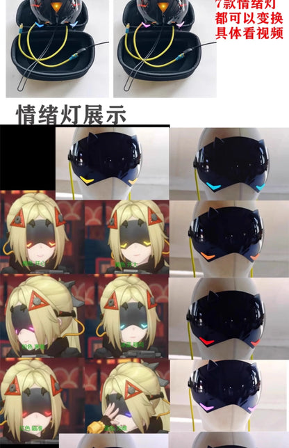 Zenless Zone Zero Trigger Cosplay Luminous Mask Props Eye Mask Obol Squad Halloween Party for Women Men Carnival Birthday Gifts