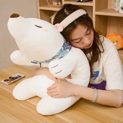Cute Cartoon Polar Bear Plush Toy Large Animals Stuffed Plushies Dolls Soft Sleeping Pillow Bedroom Decoration Children Gifts