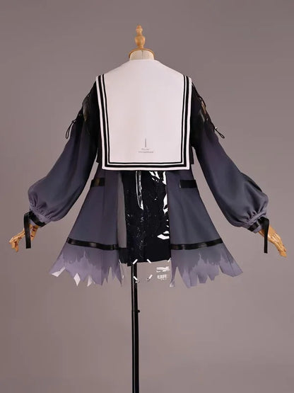 Wuthering Waves Chisa Cosplay Costume Wig Jacket Uniform Skirt Headwear Tattoo Sticker Halloween Party for Women Girls Role Play