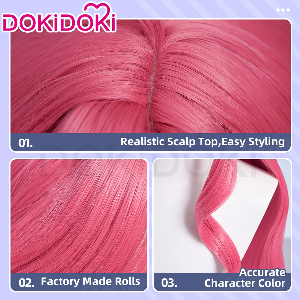 Alice Auriana Wig Anime LoliRock Cosplay Wig DokiDoki Women Pink Orange Long 100cm Curly Alice Cosplay Hair Free Wig Cap
