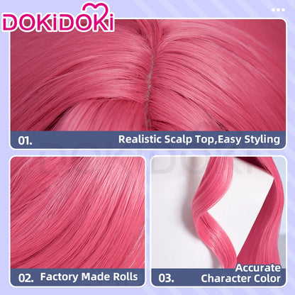 Alice Auriana Wig Anime LoliRock Cosplay Wig DokiDoki Women Pink Orange Long 100cm Curly Alice Cosplay Hair Free Wig Cap