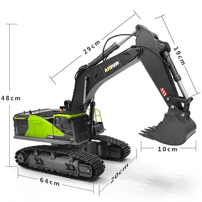 1/14 Huina 1593 582 RC Excavator Dumper Truck Crawler Alloy Tractor Loader 2.4G Radio Control Engineering Toy for Boys
