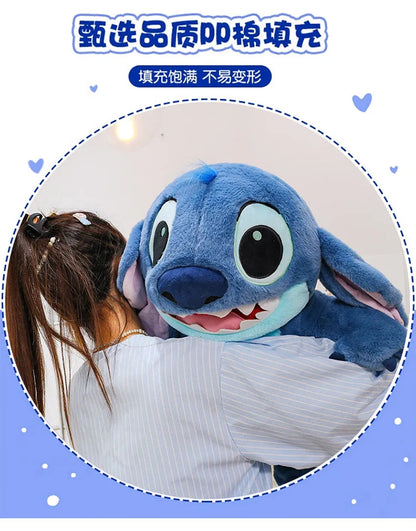 Disney Lilo & Stitch Plush Toys Kawaii Anime Plushie Dolls Open Mouth Stitch Soft Pillows Stuffed 30-60cm Gifts for Childrens