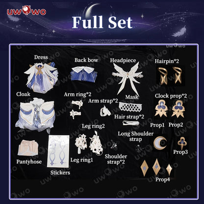 PRE SALE UWOWO Columbina Cosplay Game Genshin Impact Columbina 'Damselette' Snezhnaya Cosplay Costume Halloween Costume