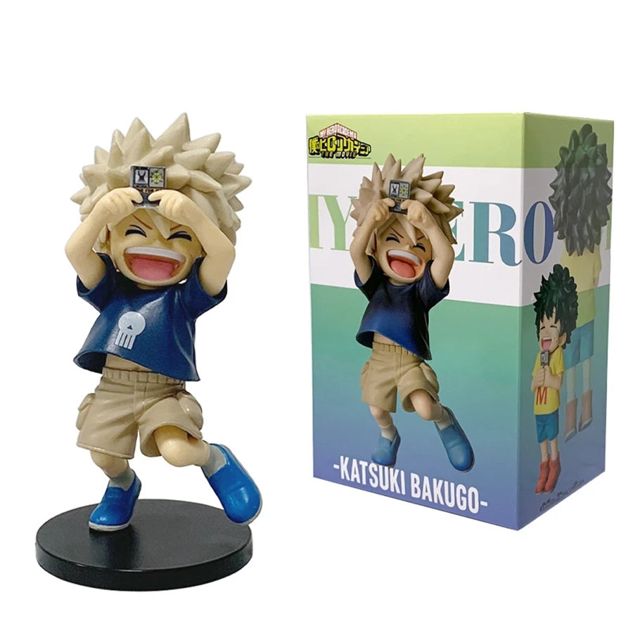 11cm Boku no Hero Academia Anime Figure Childhood Midoriya Izuku Action Figure Cute Bakugo Katsuki Figurine PVC Collection Toys