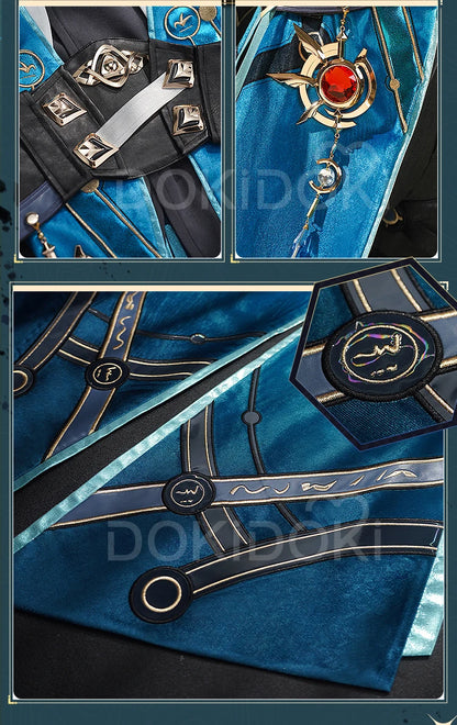 【Ready for Ship】 Anaxa Cosplay Costume Game Honkai: Star Rail DokiDoki-SR HSR Men Costume Anaxa Cosplay Wig Metal Accessory