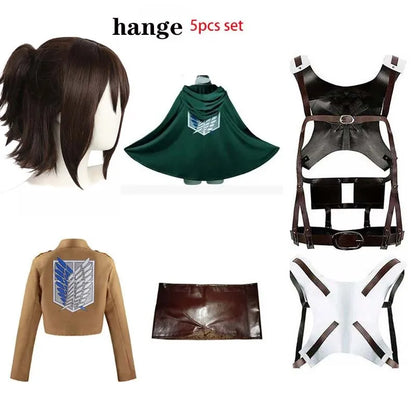 Attack On Titan Levi Ackerman Cosplay Set Adult Cotton Polyester