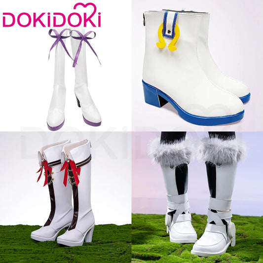 IN STOCK Mejiro McQueen Toukai Teiou Daiwa Scarlet Oguri Cap Gold Ship Cosplay Shoes DokiDoki Women Long Boots Cosplay Shoes