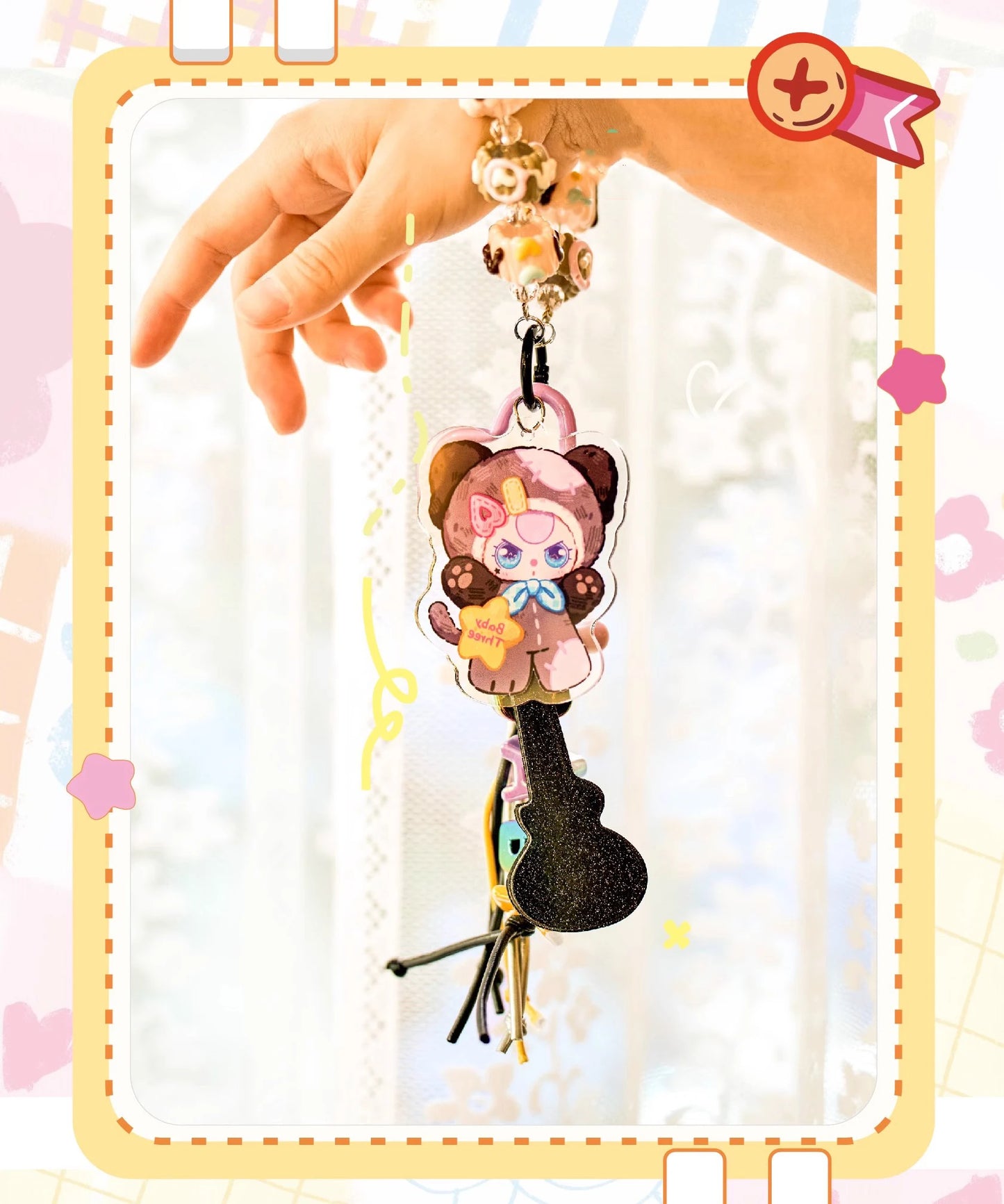 Baby Three Love Chain Time Series Blind Bag Phone Pendant Bracelet  and Exquisite Pendant for Girls' Daily Travel Accessories