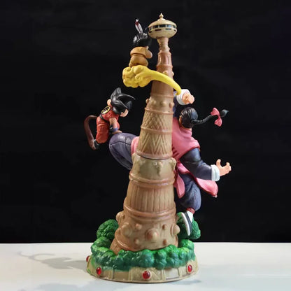 28cm Dragon Ball Anime Figures Goku Figurine Tao Pai Pai Vs Son Goku Series Karin Tower Action Figures Collectible Ornament Toys