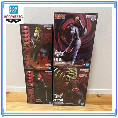 100%Original Bandai Banpresto Naruto Shippuden Vibration Stars Zetsu Uchiha Itachi Kakuzu Tobi Anime Action Figure Model Toys