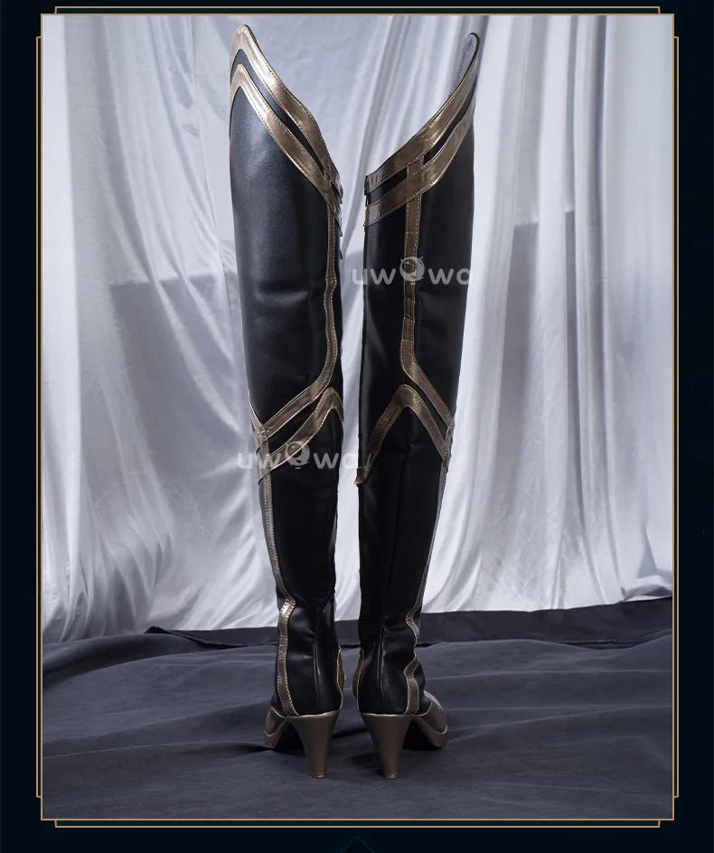 UWOWOW Ahri Shoes Game League of Legends/LOL: Immortalized Legend Ahri Cosplay Shoes Size 35-44 High Tube