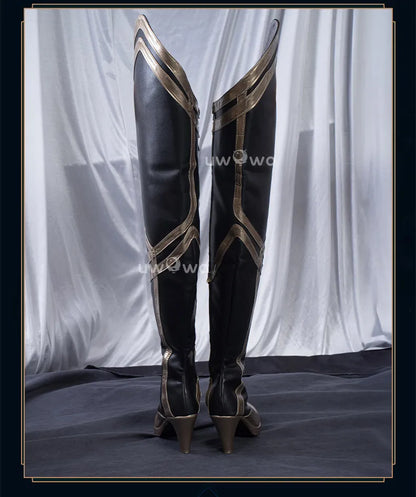 UWOWOW Ahri Shoes Game League of Legends/LOL: Immortalized Legend Ahri Cosplay Shoes Size 35-44 High Tube