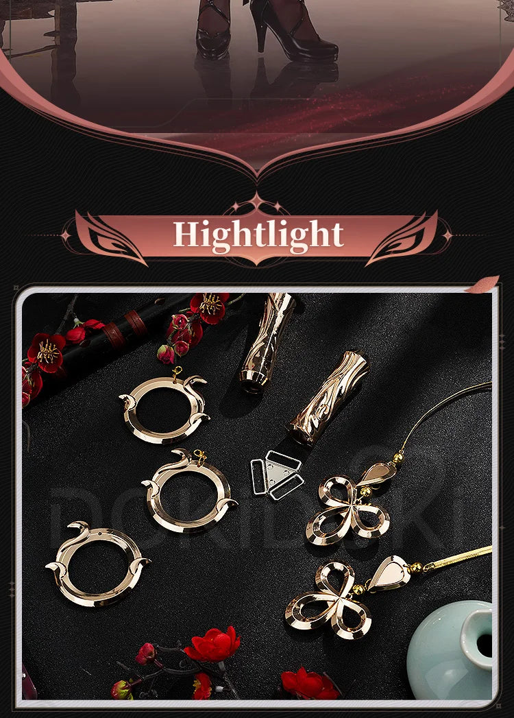 IN STOCK Changli Cosplay Costume Game Wuthering Waves DokiDoki-SR Women Costume Changli Cosplay Metal Accessories