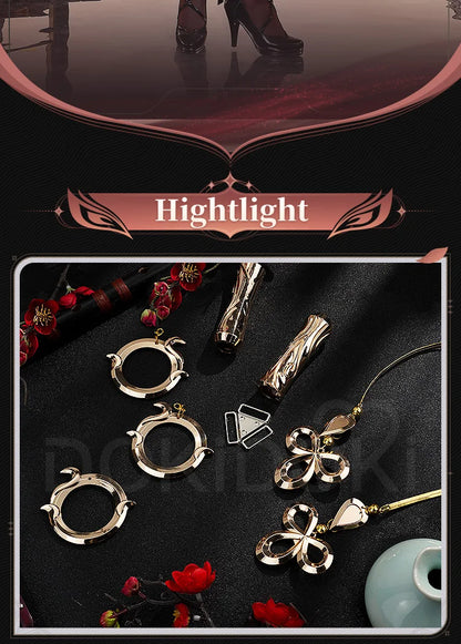 IN STOCK Changli Cosplay Costume Game Wuthering Waves DokiDoki-SR Women Costume Changli Cosplay Metal Accessories