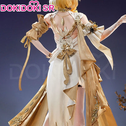 IN STOCK Aglaea Cosplay Costume Game Honkai: Star Rail DokiDoki-SR HSR Women Golden Gorgeous Dress Aglaea Halloween Wig