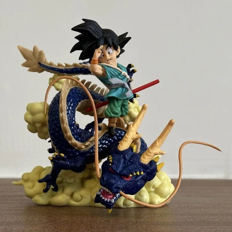 Amime Dragon Ball Z Gk 3d Comic Books Son Goku Riding Shenron Figurine Pvc Action Figure Model Statue Collection Children'S Toy