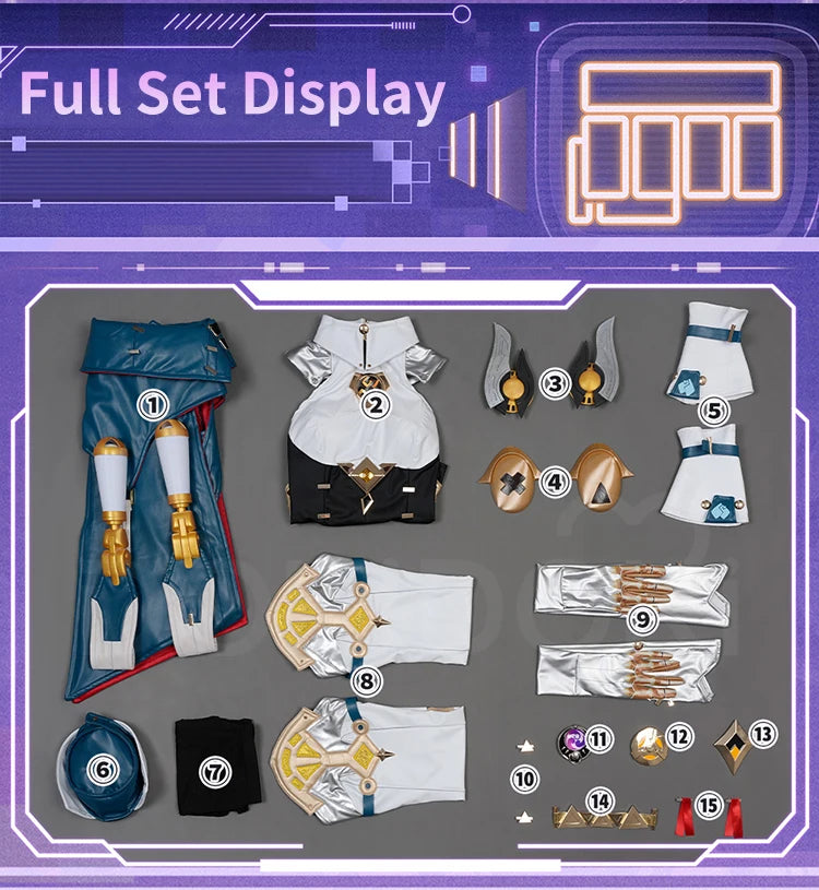 Ineffa Cosplay Costume Game Genshin Impact Cosplay DokiDoki-R Women Robot Costume Nod-Krai Ineffa Costume