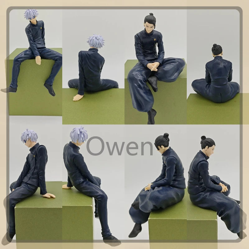 Popular Big Head Cute Anime Jujutsu Posture Figurine Naruto Shippuden Action Figures PVC Q Version Collection Model Toys Gifts