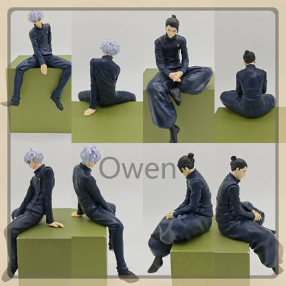 Popular Big Head Cute Anime Jujutsu Posture Figurine Naruto Shippuden Action Figures PVC Q Version Collection Model Toys Gifts