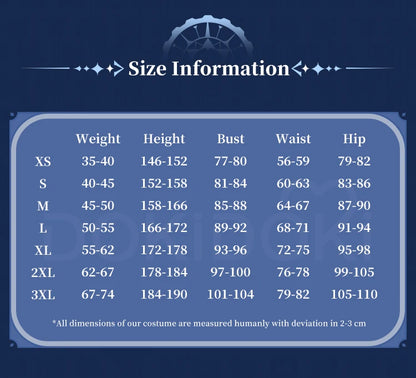 IN STOCK Escoffier Cosplay Costume Game Genshin Impact【XS-3XL】DokiDoki-R Fontaine Escoffier Plus Size Halloween