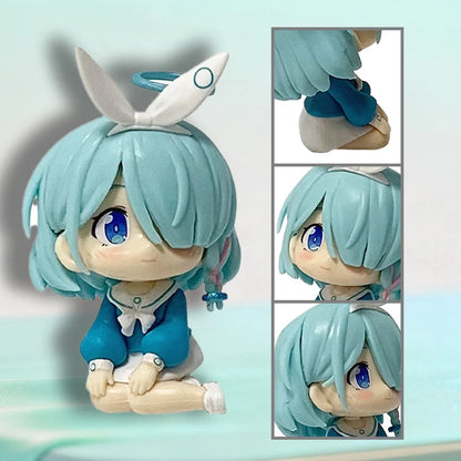 Cute Must-Have! Blue Archive Chibi Arona Figure - Anime Merchandise, Desktop Mini Ornament, Fan Collection