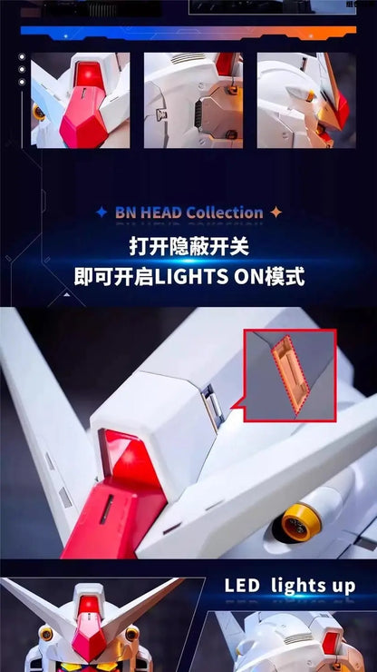 Gunpla Rx-78 Gundam BN Head Collection Action Figures Wearable Robot Helmet Kits Model Cosplay Birthday Gift for Kids
