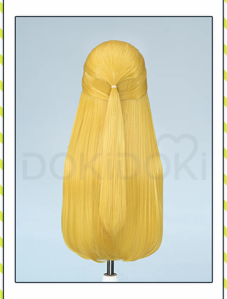 IN STOCK Princess Wig Game Cosplay DokiDoki Wig Women Cartoon Long Short Yellow Linkk Princess Cosplay Hair Free Cap Wig