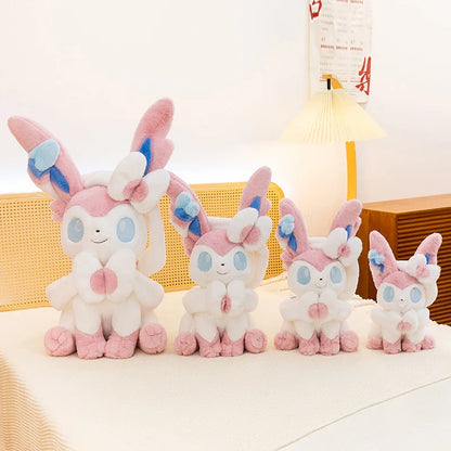 40/80cm Cartoon Large Sylveon Glaceon Pokemon Plush Toys Pillow Doll Cute Ornament Stuffed Plushie Eevee Pokémon Gift for Kids