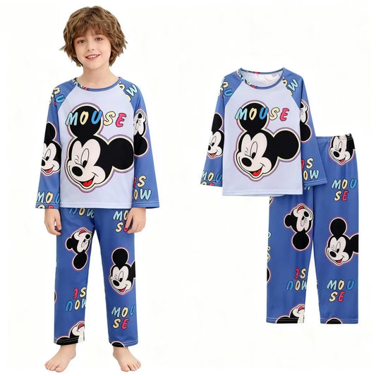 Kids Pajamas Boys Pyjama Set Toddler Girl Sleepwear Cute Cartoon Anime Pink Blue Long Sleeve Pijama
