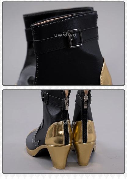 UWOWO Genshin Impact Hydro Fontaine Neuvillette Cosplay Shoes Boots