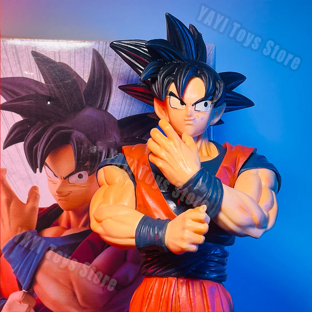 27cm Anime Dragon Ball Z Goku Figure Goku with Scouter Figurine  PVC Statue Action Figures Collection Model Toys Gifts