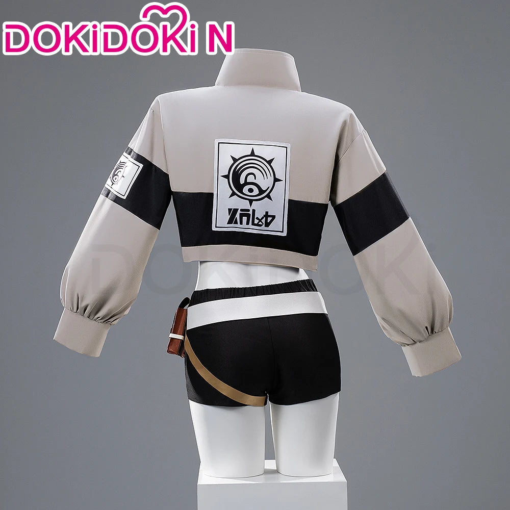 IN STOCK Reaper Riyo Cosplay Costume Anime Gachiakuta DokiDoki-N Halloween Grey Costume Women Li Glaze  Riyou Cosplay Wig Choker