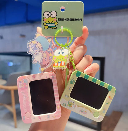 Genuine Sanrio Hello Kitty Kuromi Melody Pachacoo Cinnamoroll Hangyodon Gudetama Writ Boar Graffiti Toy Keychain Birthday Gift