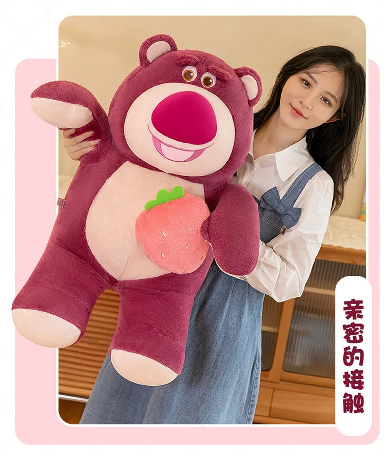 New 40-80cm Large Size Kawaii Strawberry Bear Series Plush Toy Pillow Doll Wedding Interior Accessories Couple Gift