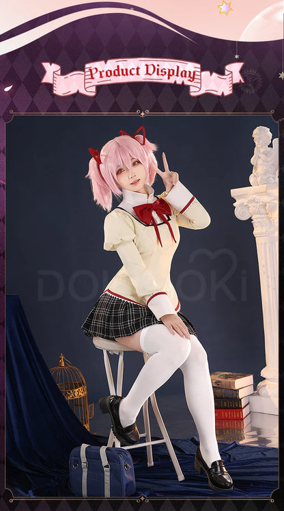 IN STOCK Madoka Akemi Tomoe Mami Cosplay Anime DokiDoki-SR Women Cute Costume Uniform