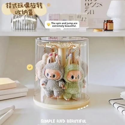 New Labu Pendant Display Box Rotating Transparent Labu Doll Handmade Blind Box Storage Display Stand Decorative Accessories