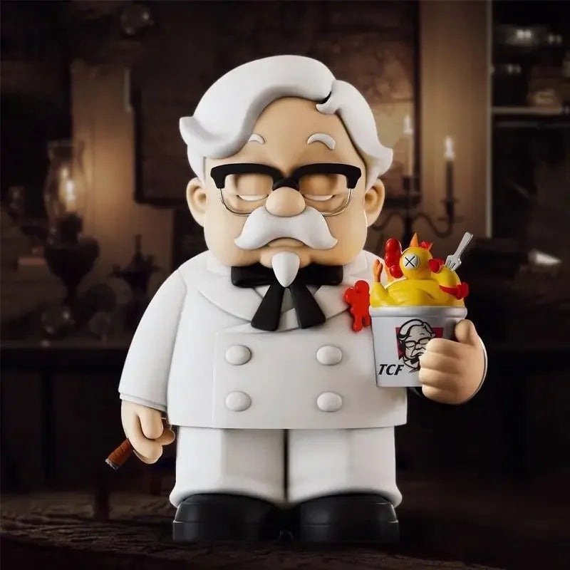 Fried Chicken Godfather's Anime Figure KFC Colonel's Grandpa Toys Action Figurine PVC Statue Model Desk Collection Decor Gifts