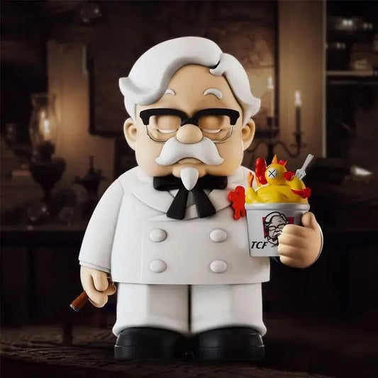 Fried Chicken Godfather's Anime Figure KFC Colonel's Grandpa Toys Action Figurine PVC Statue Model Desk Collection Decor Gifts