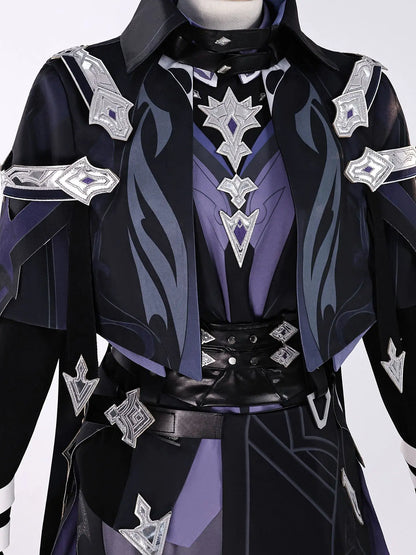 Kyryll Chudomirovich Flins Cosplay Costume Wig Genshin Impact Uniform Cloak Halloween Party for Women Men Role Play Outfit Props