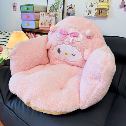 My Sweet Piano Plush Chair Cushion Warm Butt Lumbar Support Seat Cushion Chair Soft Fluffy Pink Kawaii Bedroom Decor Girl Gifts
