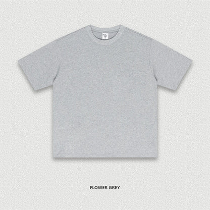 ZODF New 2025 Men Basic Solid 255gsm Cotton T-Shirts Unisex Loose Breathable Comfortable T Shirt Brand Clothes HY0973