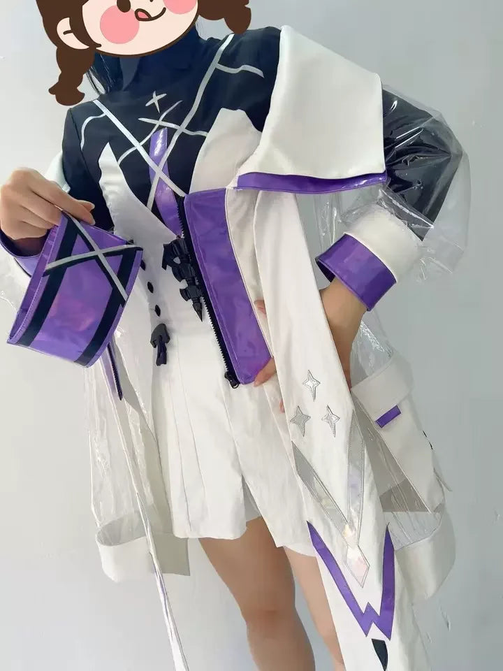 Arknights Eblana Dublinn Cosplay Costume Necrass Uniform Jacket Headwear Earrings Halloween Party for Women Girls Props iCoser