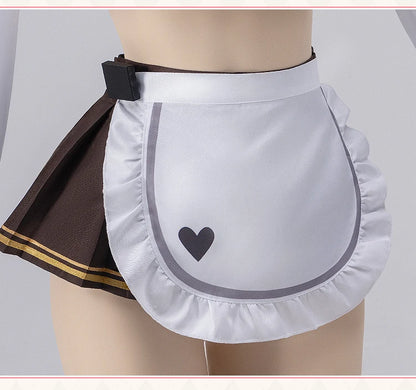 IN STOCK Bureido Cosplay Costume Game【S-3XL】DokiDoki-N Women Sexy White Dress Bureido Maid Costume Plus Size