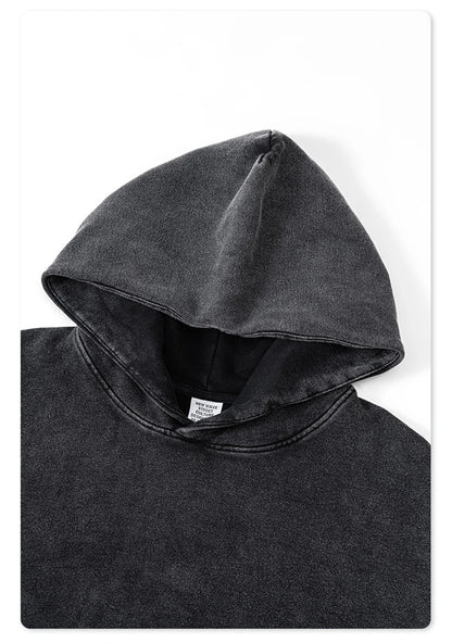 ZODF Retro Autumn Winter Washed Cotton Hoodies Unisex Loose 380gsm Knitted Sport Hooded Pullovers Brand Clothes HY0884